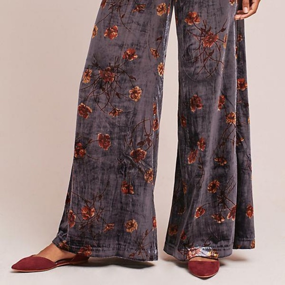 Anthro Jessie Velvet Wide-Legged Pants Ett wa - Picture 4 of 5